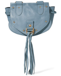See by Chloe See By Chlo Collins Small Textured Leather Shoulder Bag Blue