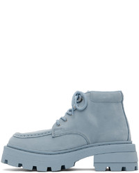 Eytys Blue Tribeca Lace Up Boots