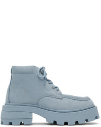 Eytys Blue Tribeca Lace Up Boots