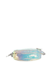 Light Blue Leather Fanny Pack