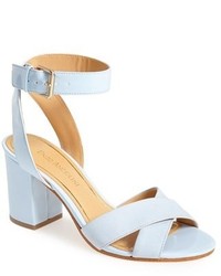 baby blue block heel sandals