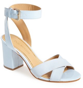 light blue high heel sandals