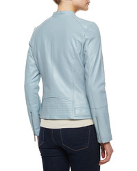 Neiman Marcus Leather Zip Front Jacket