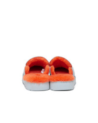 Eckhaus Latta Grey And Orange Ugg Edition Unisex Block Slide Loafers