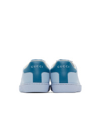 Gucci Blue Interlocking G New Ace Sneakers