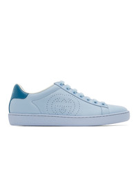 Gucci Blue Interlocking G New Ace Sneakers
