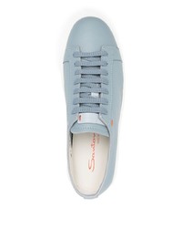 Santoni Lace Up Leather Sneakers