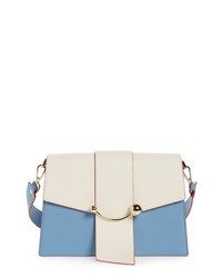 STRATHBERRY Bicolor Crescent Calfskin Leather Shoulder Bag