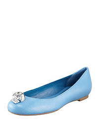 Light Blue Leather Shoes