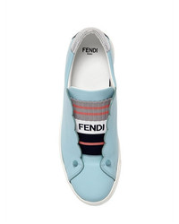 Fendi 20mm Leather Slip On Sneakers