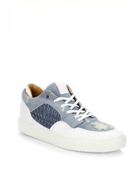 Android Homme Omega Low Denim Leather Sneakers