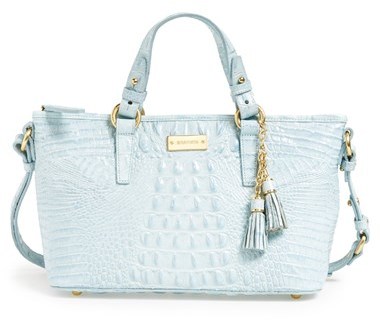 brahmin light blue handbag