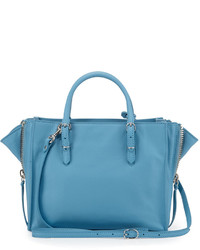 Balenciaga Papier A4 Mini Leather Tote Bag Bright Blue