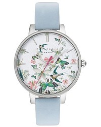 Ted Baker London Kate Round Leather Strap Watch 38mm