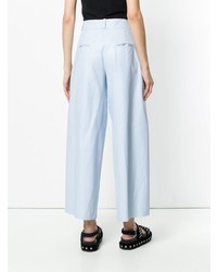 Drome Wide Leg Cropped Leather Trousers