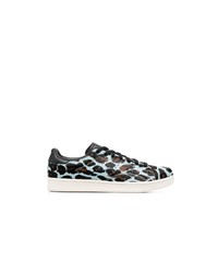 Light Blue Leopard Low Top Sneakers