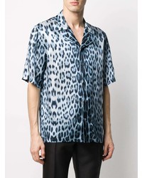 Roberto Cavalli Heritage Jaguar Print Bowling Shirt