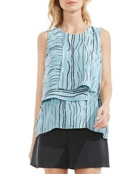 Vince Camuto Electric Lines Tiered Blouse