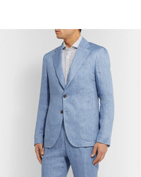 Tod's Light Blue Linen Suit Jacket