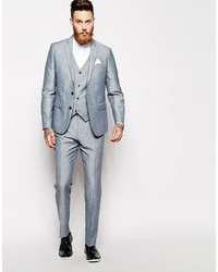 Asos Slim Fit Suit Jacket In Linen