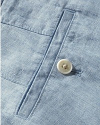 Charles Tyrwhitt Light Blue Slim Fit Linen Tailored Pants Size W30 L34 By