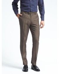 Banana Republic Slim Solid Linen Suit Trouser