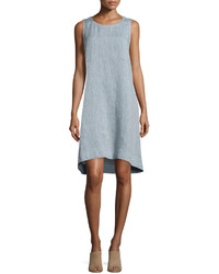 Eileen Fisher Sleeveless Chambray Linen Dress Plus Size