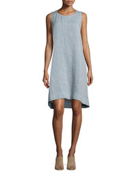 Eileen Fisher Sleeveless Chambray Linen Dress Plus Size