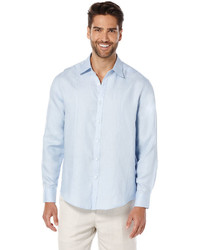 Cubavera 100% Linen Long Sleeve Tuck Shirt
