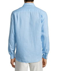 Vilebrequin Caroubier Linen Long Sleeve Shirt