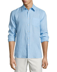 Vilebrequin Caroubier Linen Long Sleeve Shirt