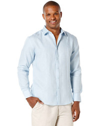 Cubavera 100% Linen Long Sleeve Front Tuck Shirt