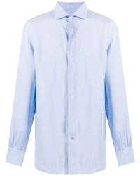 Mazzarelli French Collar Linen Shirt