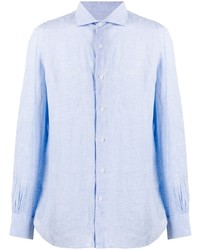 Mazzarelli French Collar Linen Shirt