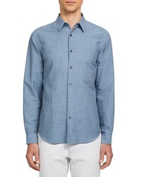 Theory Irving Linen Cotton Button Up Shirt