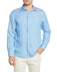 Tommy Bahama Line In The Sand Linen Tencel Lyocell Button Up Shirt