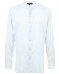 Shanghai Tang Linen Mandarin Collar Shirt