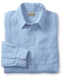 L.L. Bean Llbean Linen Shirt Slightly Fitted Long Sleeve