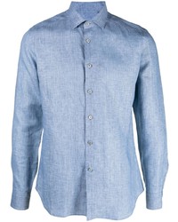 Corneliani Long Sleeve Linen Flax Shirt