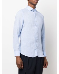 Finamore 1925 Napoli Long Sleeve Linen Shirt