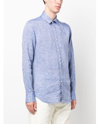 Canali Long Sleeve Linen Shirt