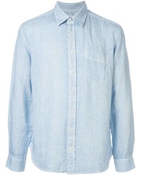 120% Lino Long Sleeved Patch Pocket Shirt