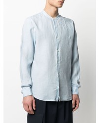Z Zegna Mandarin Collar Linen Shirt
