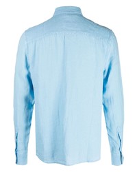 Peuterey Plain Long Sleeve Linen Shirt