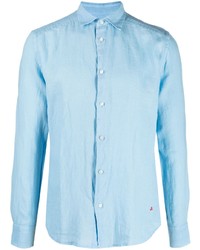 Peuterey Plain Long Sleeve Linen Shirt