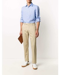 Kiton Pointed Collar Linen Shirt