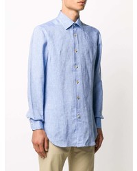 Kiton Pointed Collar Linen Shirt