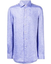 Kiton Pointed Collar Linen Shirt