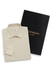 Saint Laurent Regular Fit Linen Dress Shirt Gift Box