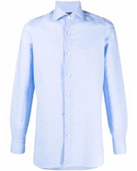 Finamore 1925 Napoli Slim Cut Long Sleeve Shirt